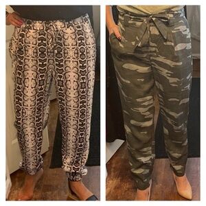 2 EXPRESS Pants Camo & Snakeskin